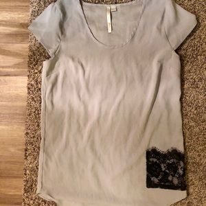 Grey top with Black lace detailing